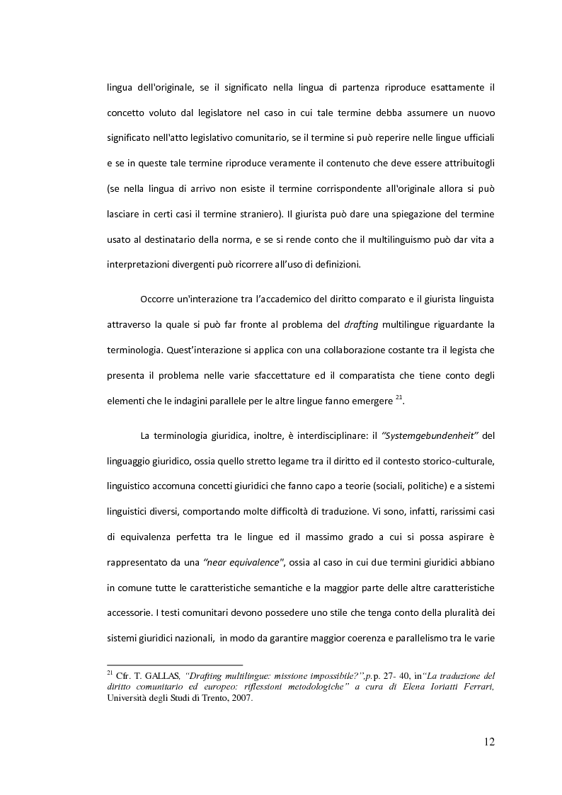Anteprima della tesi: Traduzione commentata di alcuni passi tratti dagli studi compiuti su un Codice Civile Europeo, Pagina 7