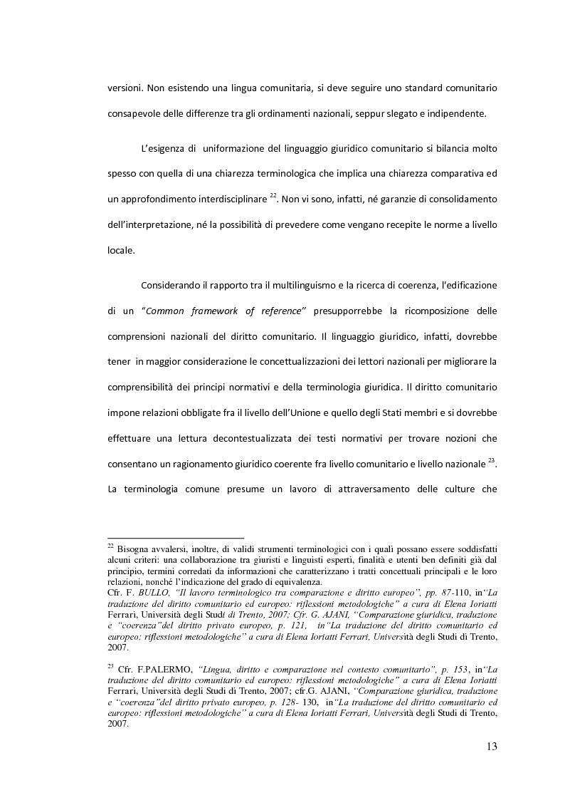 Anteprima della tesi: Traduzione commentata di alcuni passi tratti dagli studi compiuti su un Codice Civile Europeo, Pagina 8