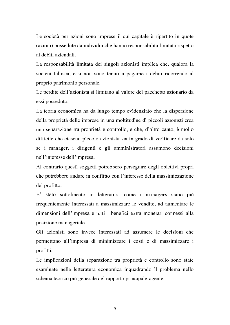 Anteprima della tesi: La separazione tra proprietà e controllo. Il caso Enron., Pagina 6