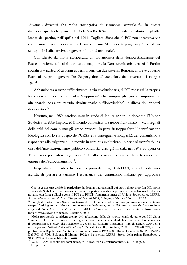 Anteprima della tesi: Dal PCI al PDS. Il caso pavese, Pagina 4