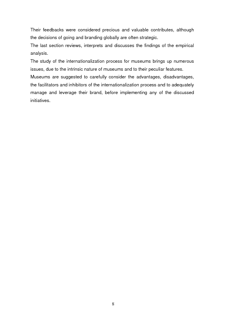 Anteprima della tesi: Museums Going Global? Lights and Shadows of Leveraging a Museum Brand Internationally, Pagina 3