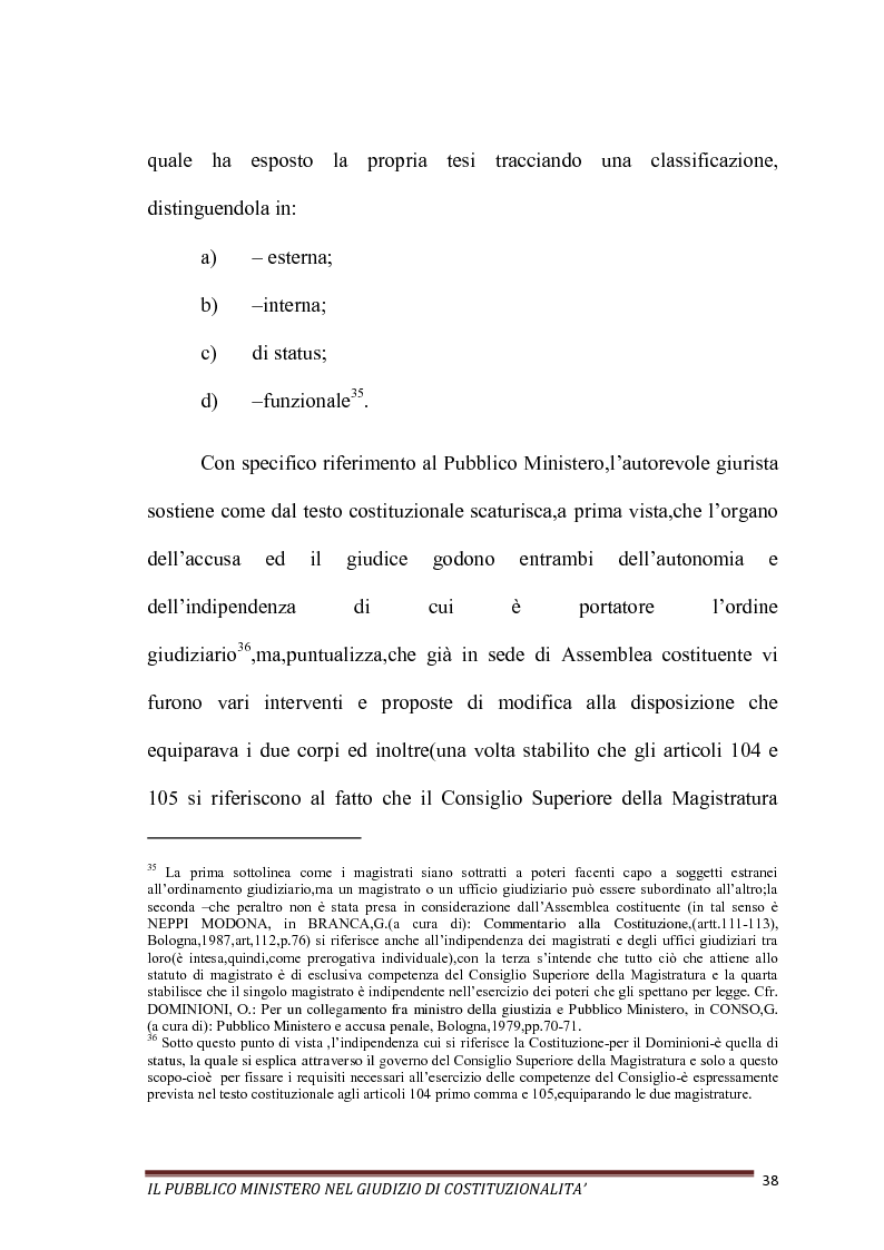 Estratto dalla tesi: Il Pubblico Ministero nel giudizio di costituzionalità