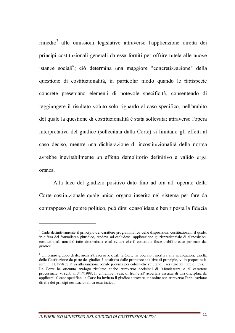 Anteprima della tesi: Il Pubblico Ministero nel giudizio di costituzionalità, Pagina 11