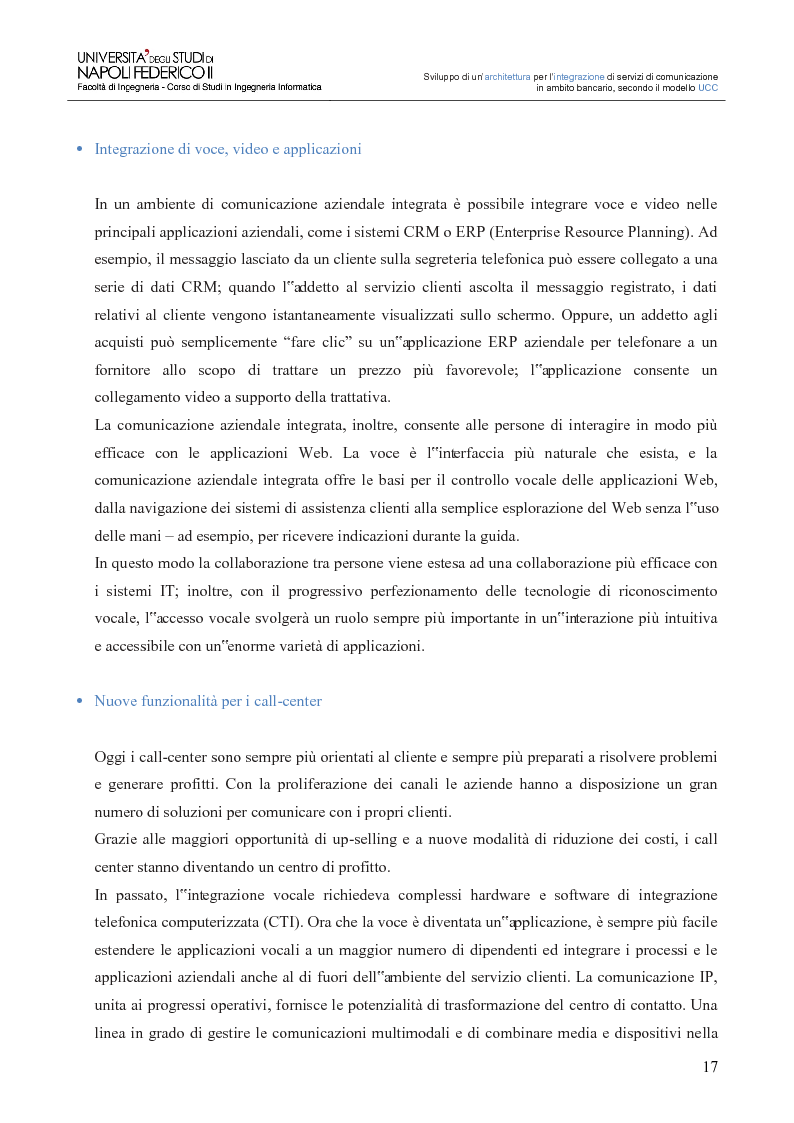 Anteprima della tesi: Sviluppo di un’architettura per l’integrazione di servizi di comunicazione in ambito bancario, secondo il modello UCC, Pagina 12