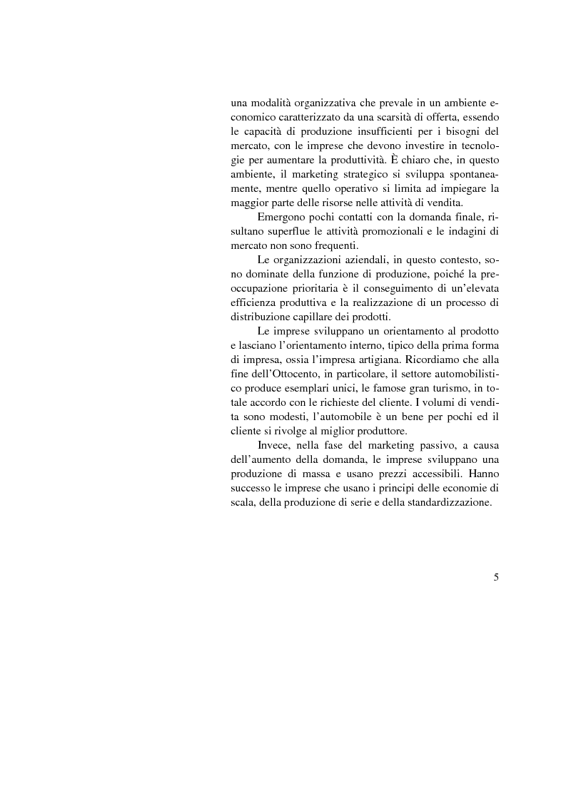 Anteprima della tesi: Il marketing mix nel comparto automobilistico. L'analisi del case study Fiat., Pagina 5