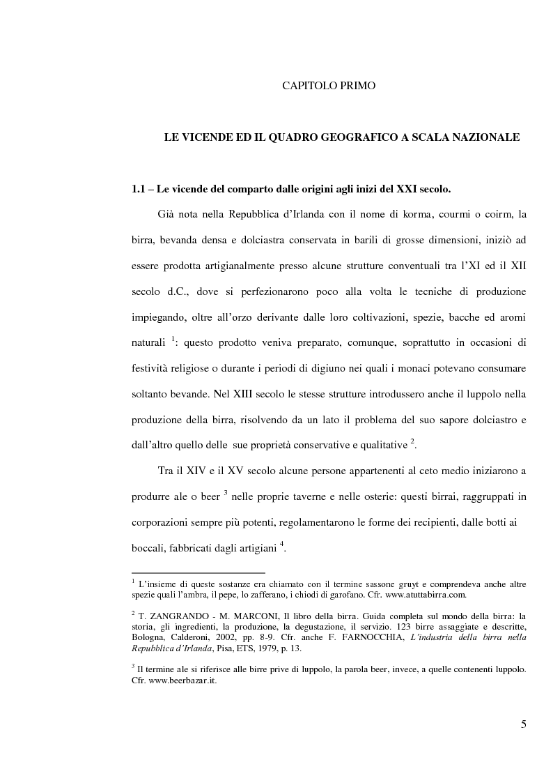 Anteprima della tesi: L'industria della birra nella Repubblica d'Irlanda con particolare riferimento al caso Guinness, Pagina 4