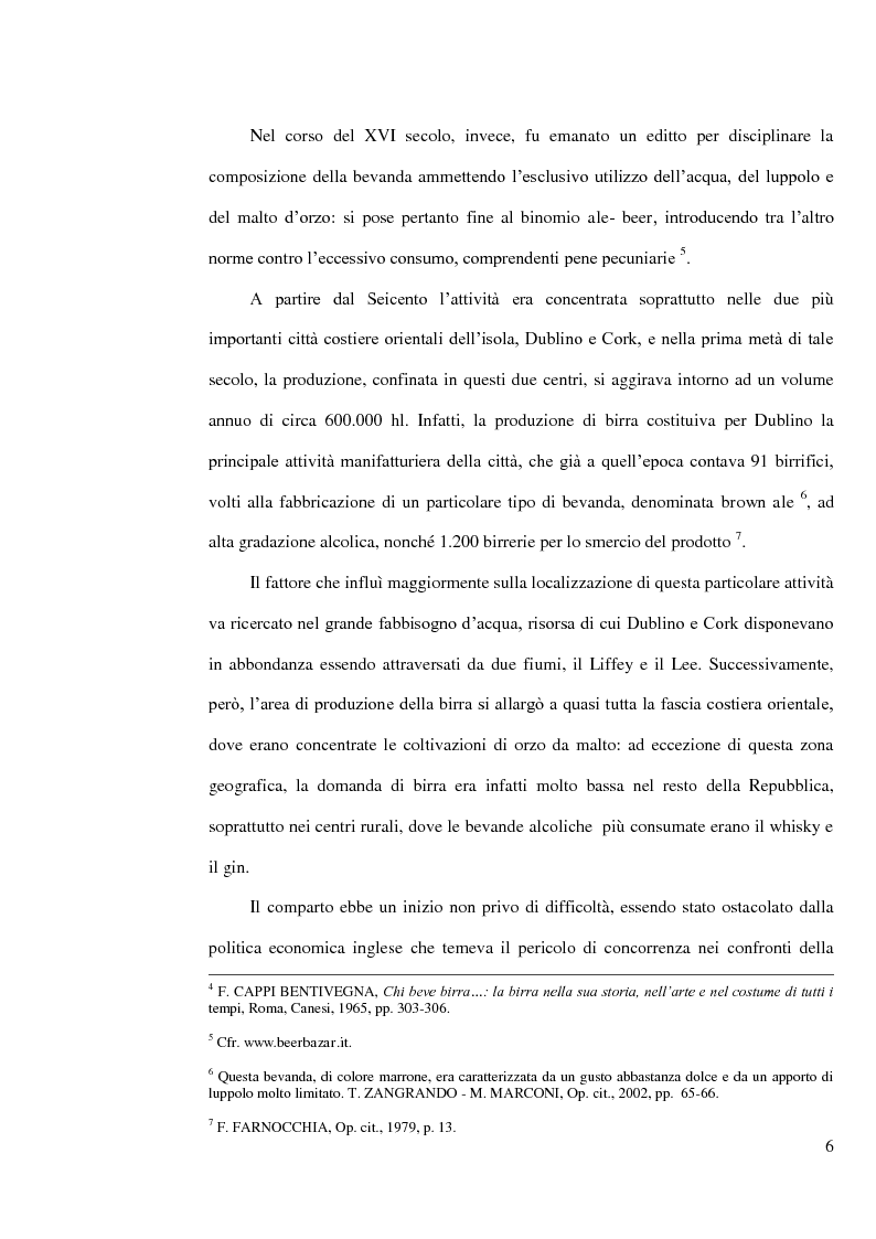 Anteprima della tesi: L'industria della birra nella Repubblica d'Irlanda con particolare riferimento al caso Guinness, Pagina 5