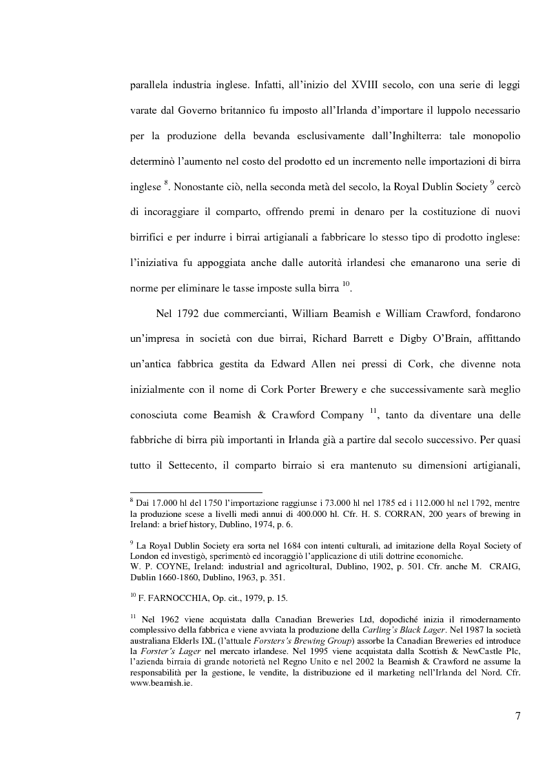 Anteprima della tesi: L'industria della birra nella Repubblica d'Irlanda con particolare riferimento al caso Guinness, Pagina 6