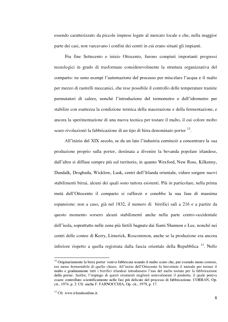 Anteprima della tesi: L'industria della birra nella Repubblica d'Irlanda con particolare riferimento al caso Guinness, Pagina 7
