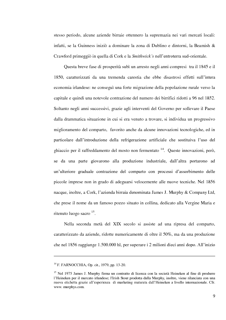 Anteprima della tesi: L'industria della birra nella Repubblica d'Irlanda con particolare riferimento al caso Guinness, Pagina 8