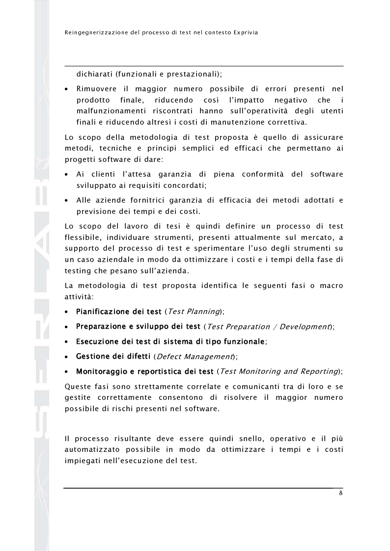 Anteprima della tesi: Reingegnerizzazione del processo di test nel contesto Exprivia, Pagina 3