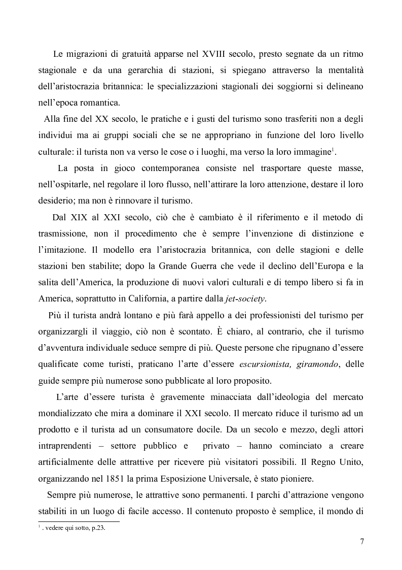 Anteprima della tesi: Dal Grand Tour al turismo alternativo: le nuove frontiere del viaggio, Pagina 5