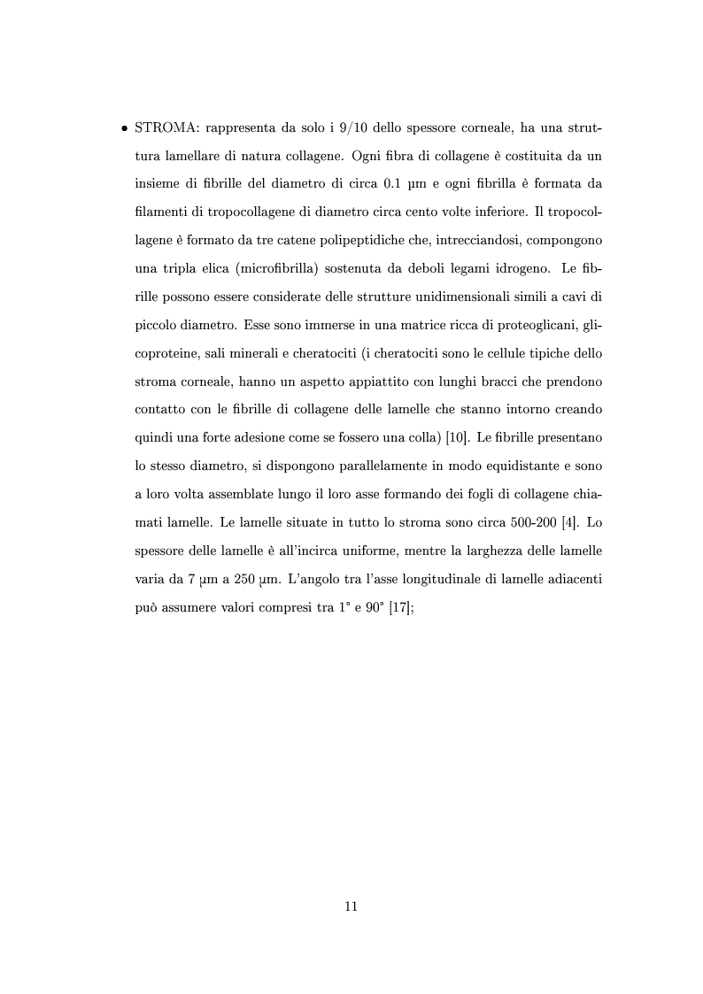 Anteprima della tesi: Un modello numerico per il comportamento meccanico della cornea affetta da cheratocono, Pagina 7