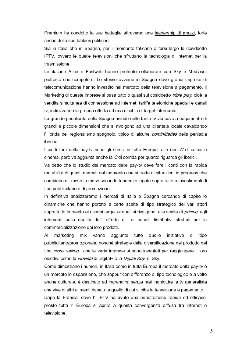 Anteprima della tesi: Il marketing della pay-tv tra Italia e Spagna, Pagina 2