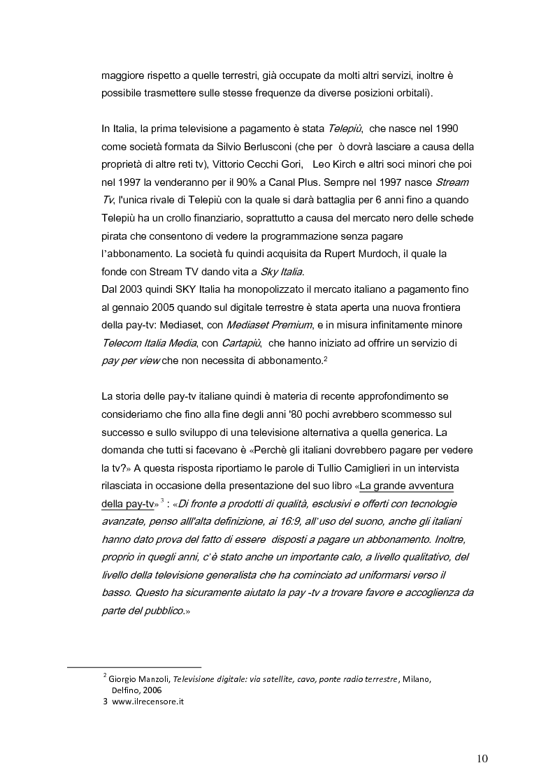 Anteprima della tesi: Il marketing della pay-tv tra Italia e Spagna, Pagina 7