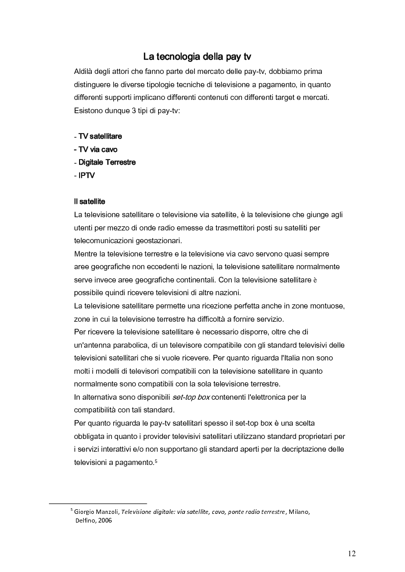 Anteprima della tesi: Il marketing della pay-tv tra Italia e Spagna, Pagina 9