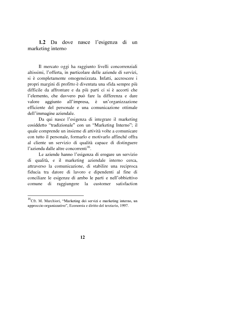 Anteprima della tesi: Il marketing interno nelle aziende di servizi: il caso Banca Intesa-Sanpaolo, Pagina 10