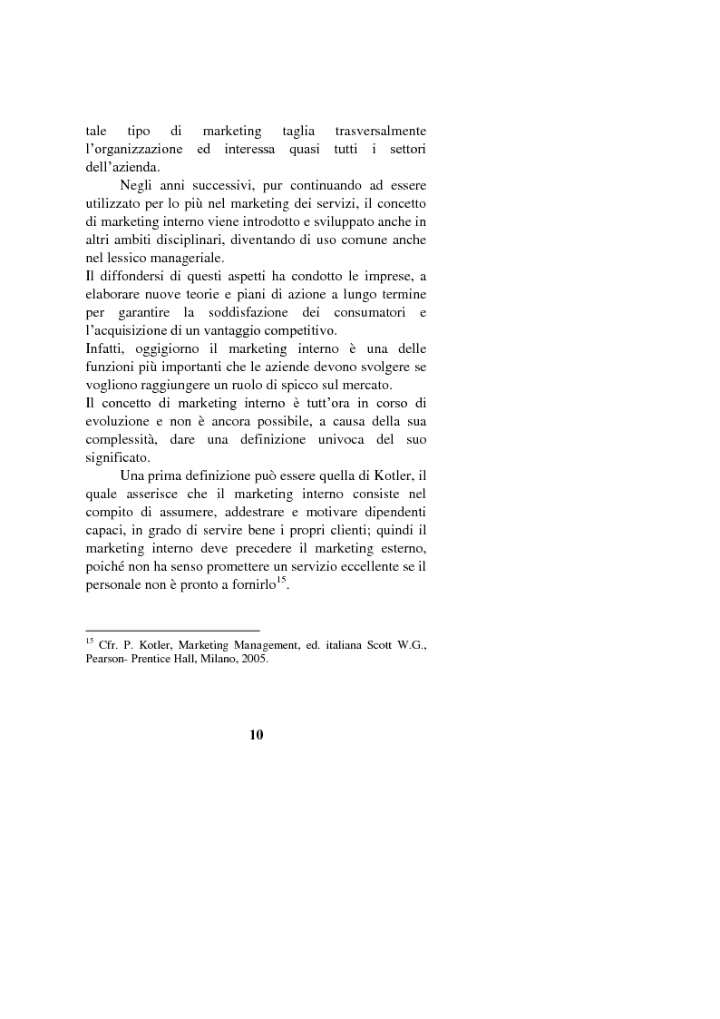 Anteprima della tesi: Il marketing interno nelle aziende di servizi: il caso Banca Intesa-Sanpaolo, Pagina 8