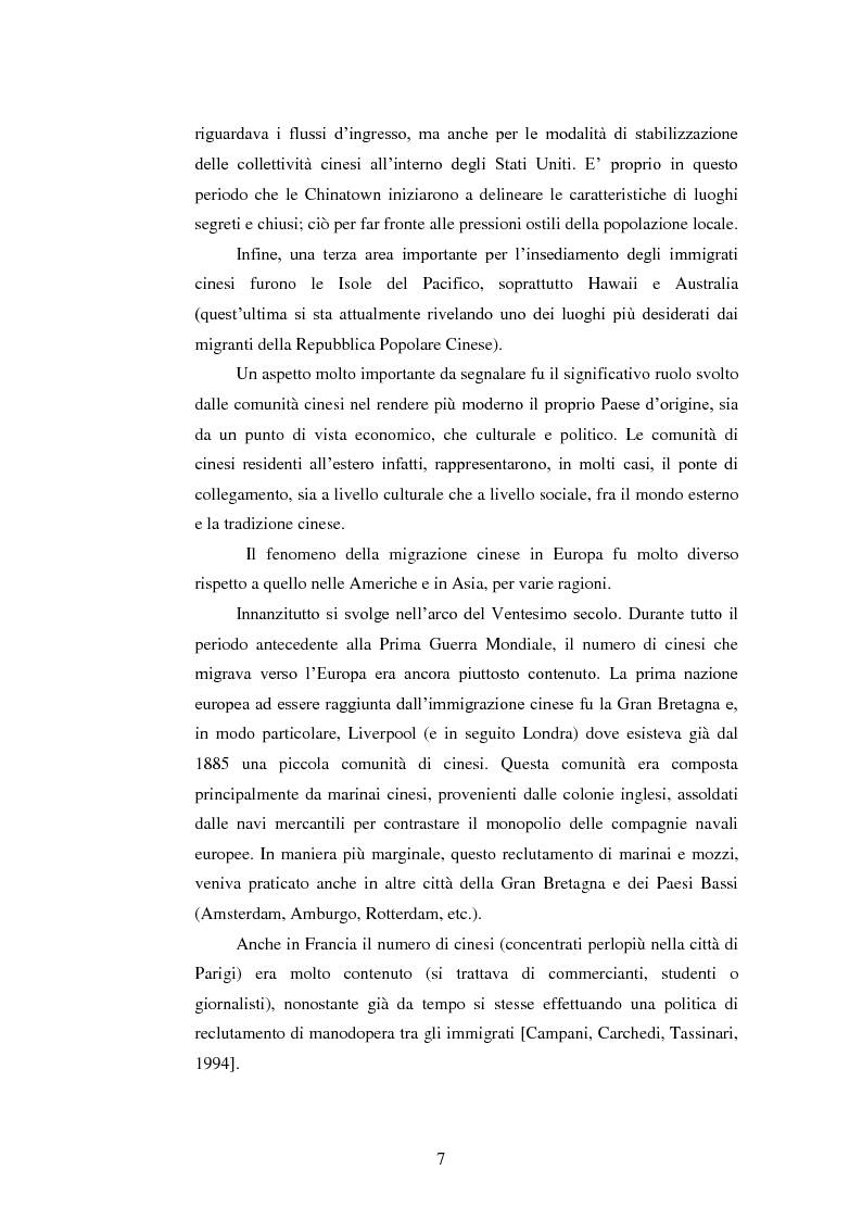 Anteprima della tesi: Immigrazione e imprenditoria cinese nel distretto di Prato, Pagina 5