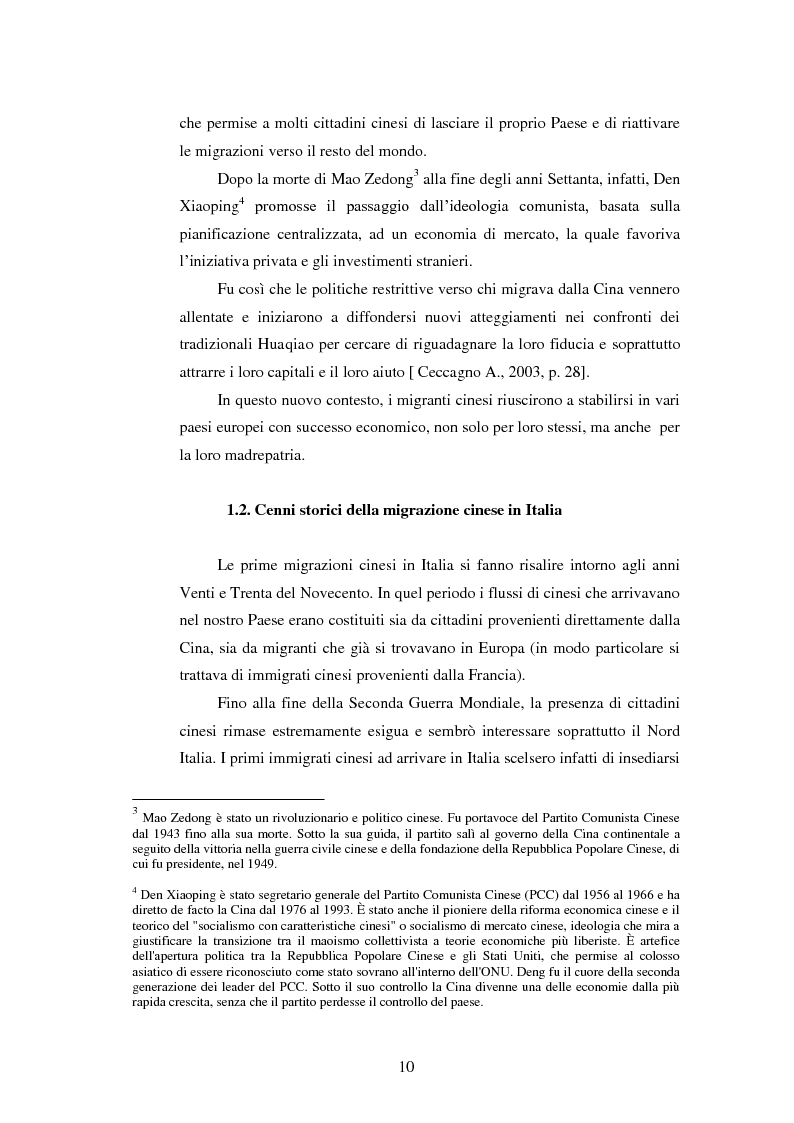 Anteprima della tesi: Immigrazione e imprenditoria cinese nel distretto di Prato, Pagina 8
