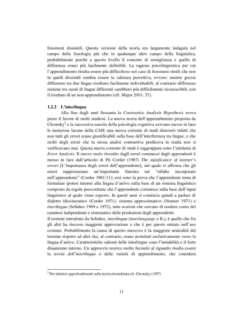 Anteprima della tesi: Strategie di acquisizione nell'italiano dei cinesi, Pagina 6