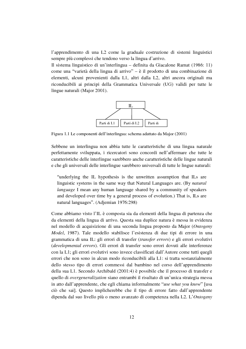 Anteprima della tesi: Strategie di acquisizione nell'italiano dei cinesi, Pagina 7