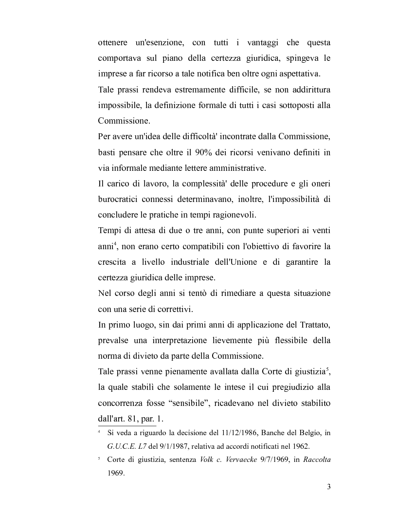 Anteprima della tesi: La disciplina antitrust alla luce del regolamento n. 1/2003, Pagina 3