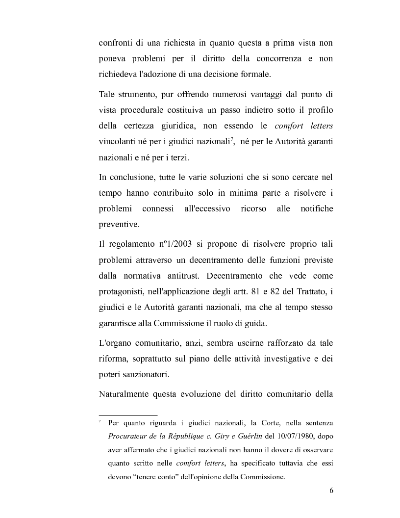 Anteprima della tesi: La disciplina antitrust alla luce del regolamento n. 1/2003, Pagina 6