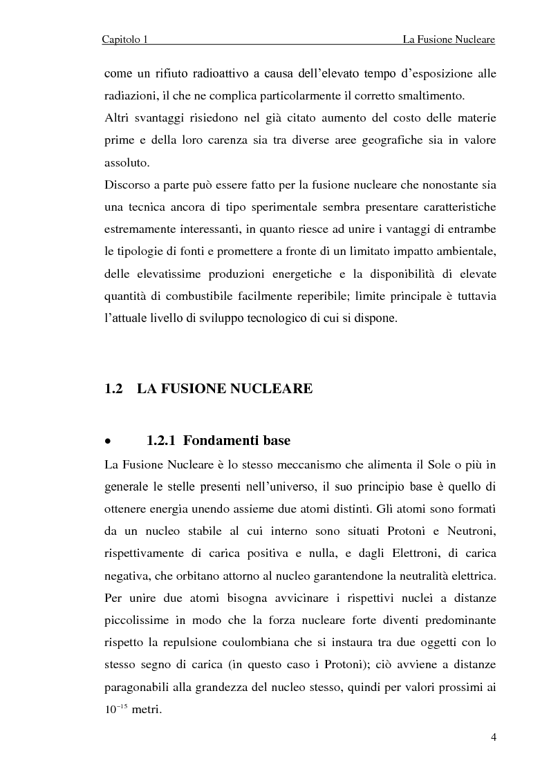 Anteprima della tesi: Analisi elettromeccanica di dispositivi per la fusione termonucleare controllata, Pagina 4
