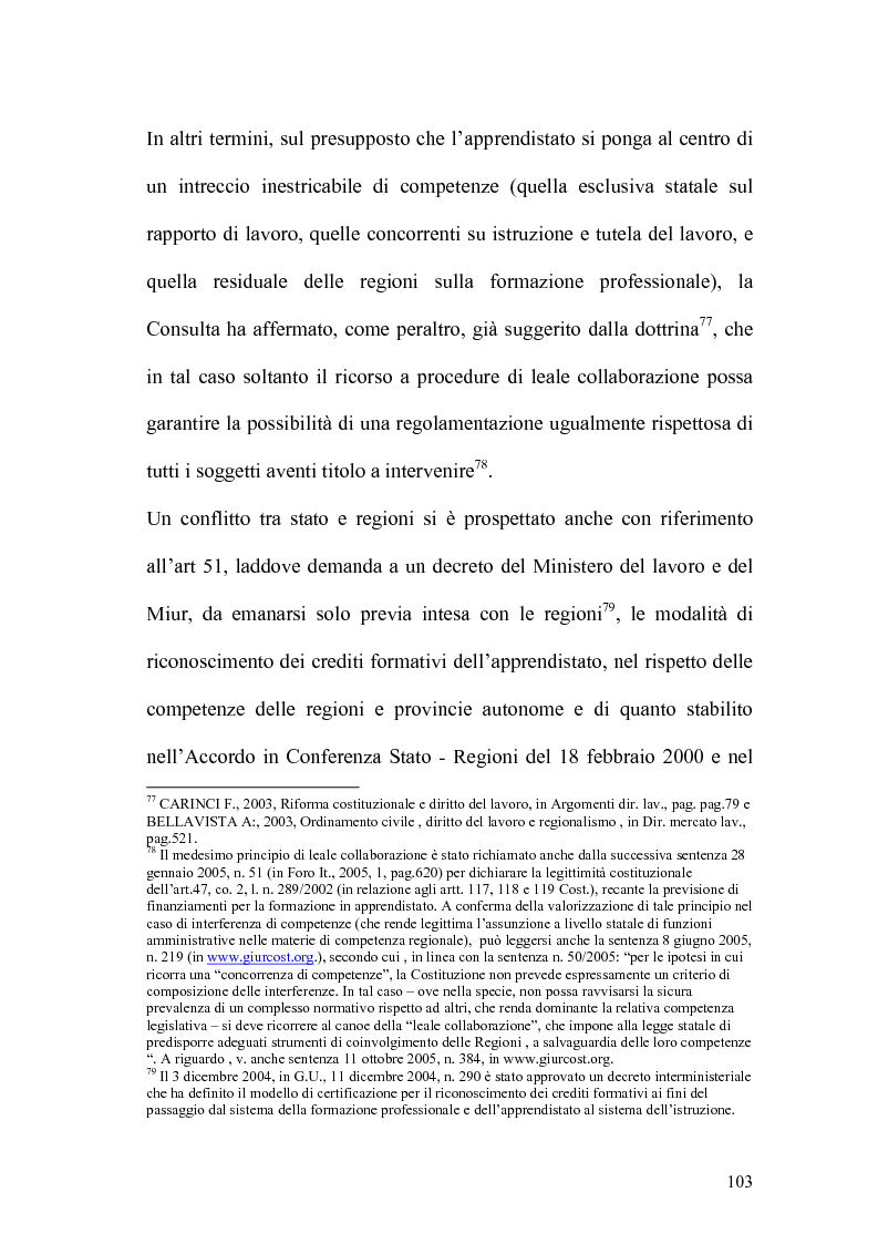 Estratto dalla tesi: L'apprendistato nella legislazione nazionale e regionale