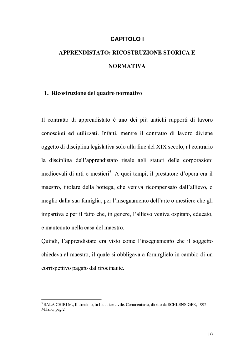 Anteprima della tesi: L'apprendistato nella legislazione nazionale e regionale, Pagina 9