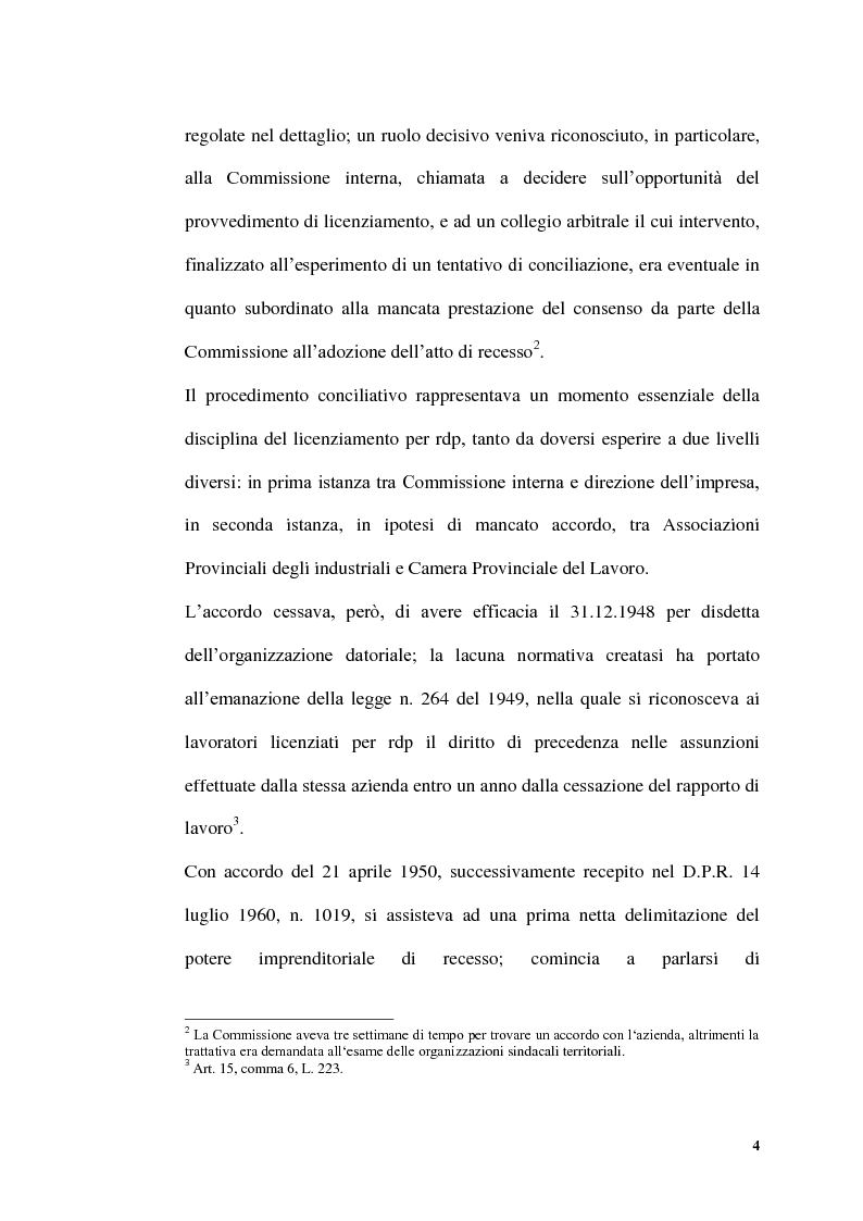 Anteprima della tesi: Licenziamenti collettivi per riduzione di personale, Pagina 2