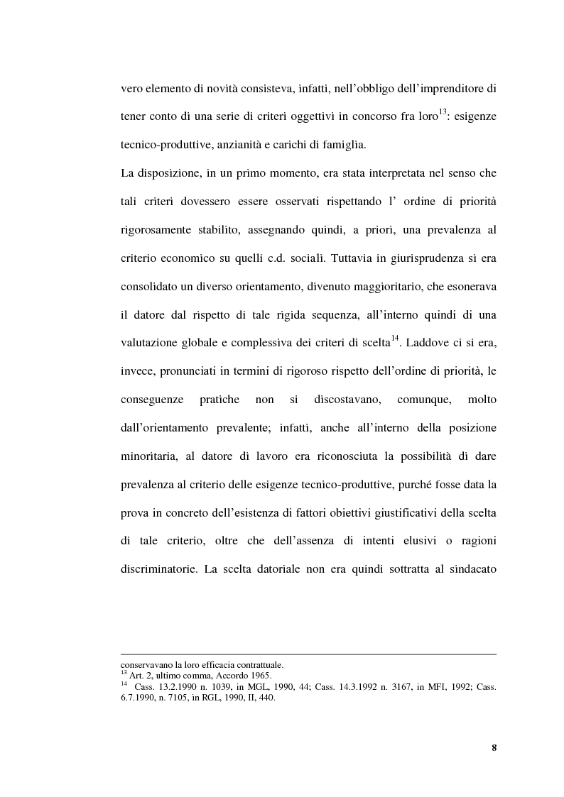 Anteprima della tesi: Licenziamenti collettivi per riduzione di personale, Pagina 6
