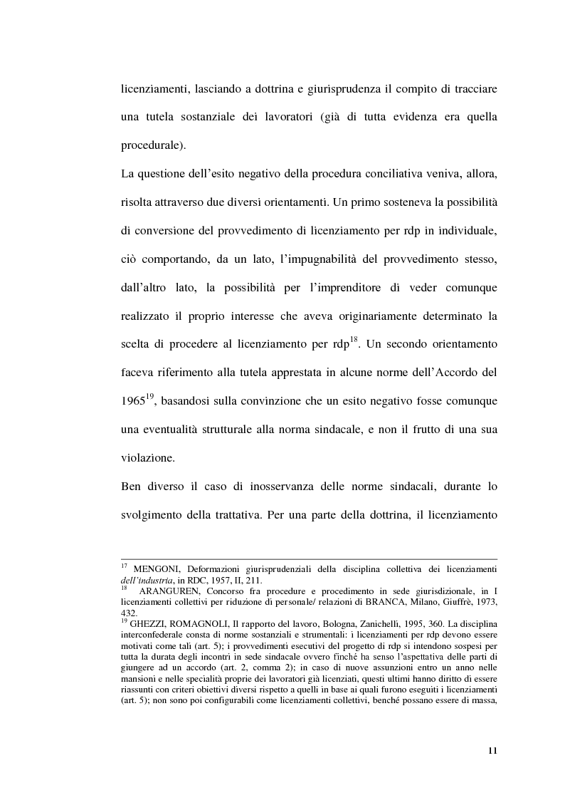 Anteprima della tesi: Licenziamenti collettivi per riduzione di personale, Pagina 9