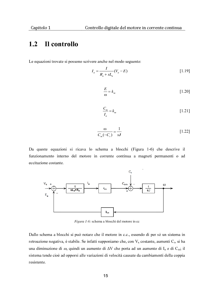 Anteprima della tesi: Controllo digitale di un banco freno per la caratterizzazione di motori elettrici, Pagina 10
