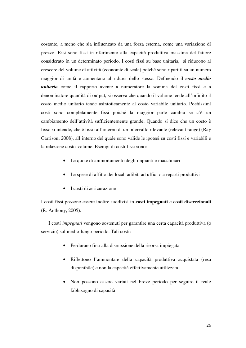 Estratto dalla tesi: Il controllo di gestione e la misurazione della performance a supporto del cambiamento aziendale: dall'individuazione di problematiche alla ricerca di soluzioni