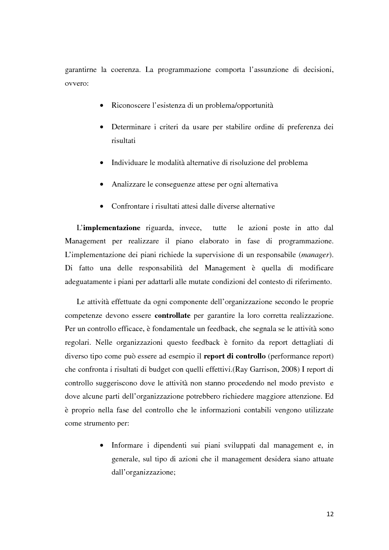 Anteprima della tesi: Il controllo di gestione e la misurazione della performance a supporto del cambiamento aziendale: dall'individuazione di problematiche alla ricerca di soluzioni, Pagina 9