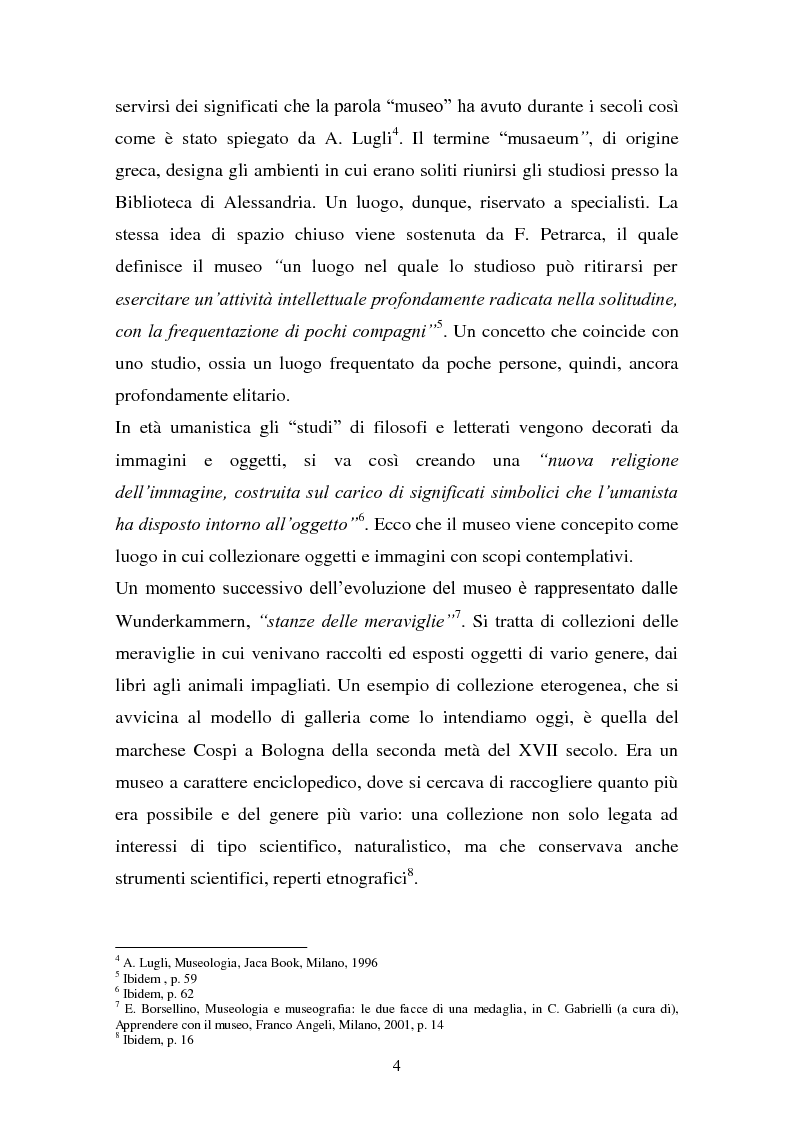 Anteprima della tesi: Musei artistici e percorsi didattici. Analisi di alcune esperienze di didattica museale nel territorio di Modena., Pagina 2