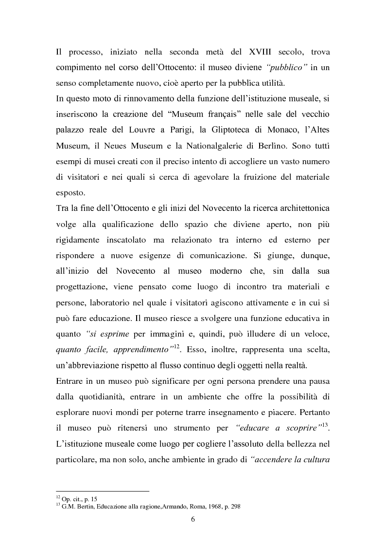 Anteprima della tesi: Musei artistici e percorsi didattici. Analisi di alcune esperienze di didattica museale nel territorio di Modena., Pagina 4