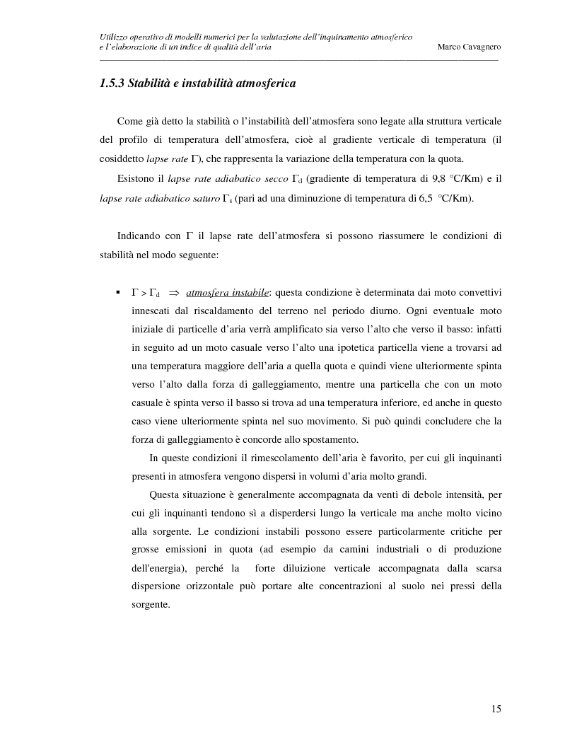 Estratto dalla tesi: Utilizzo operativo di modelli numerici per la valutazione dell'inquinamento atmosferico e l'elaborazione di un indice di qualità dell'aria