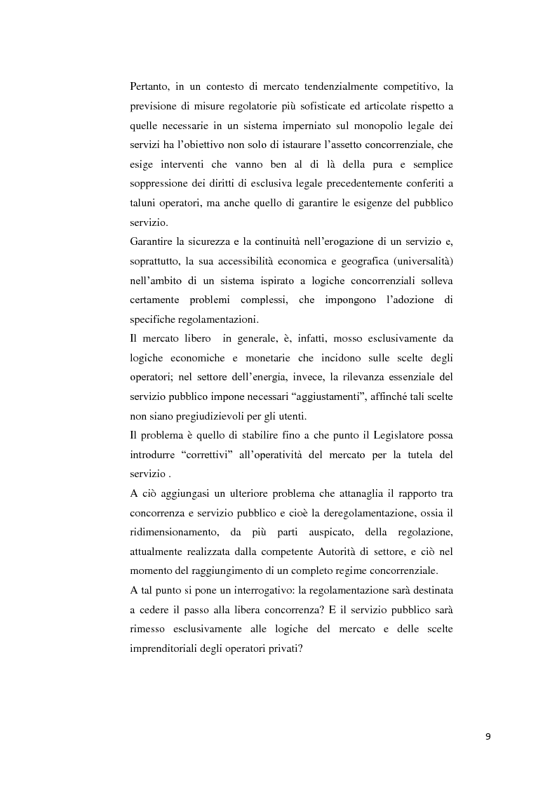 Anteprima della tesi: Il settore dell'energia elettrica tra obblighi di servizio pubblico e concorrenza, Pagina 3