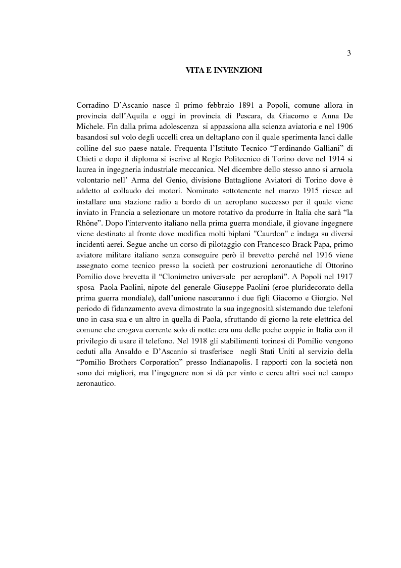 Anteprima della tesi: Il sogno di un inventore. Carteggio di Corradino D'Ascanio dal 1916 al 1943, Pagina 2