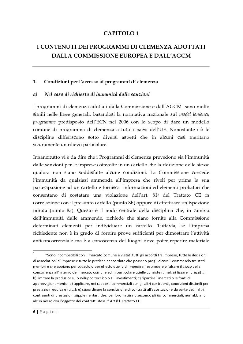 Anteprima della tesi: La clemenza dell'autorità antitrust nei confronti delle imprese, Pagina 4