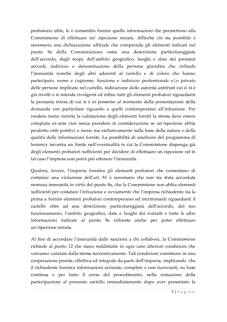 Anteprima della tesi: La clemenza dell'autorità antitrust nei confronti delle imprese, Pagina 5