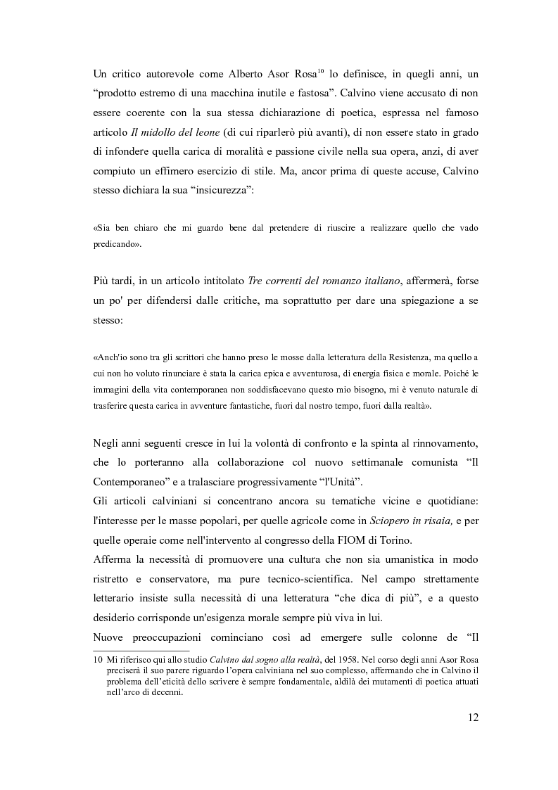 Estratto dalla tesi: I sentieri di Italo Calvino