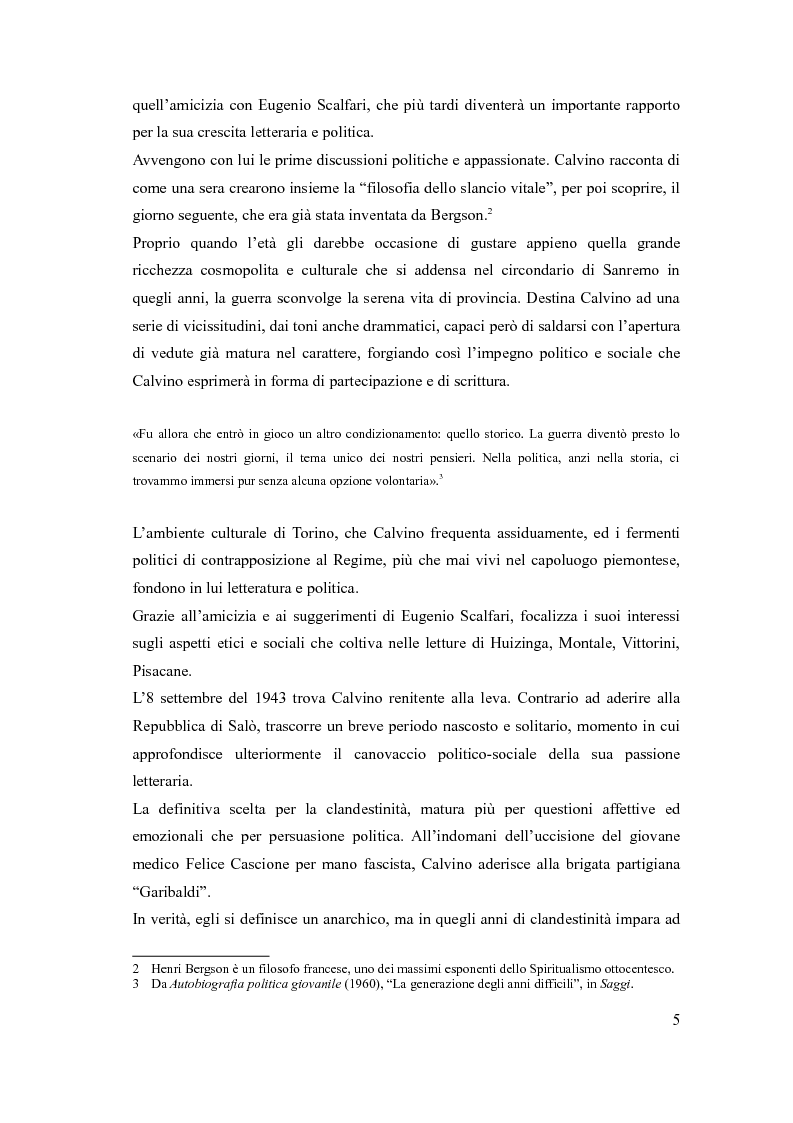Anteprima della tesi: I sentieri di Italo Calvino, Pagina 5
