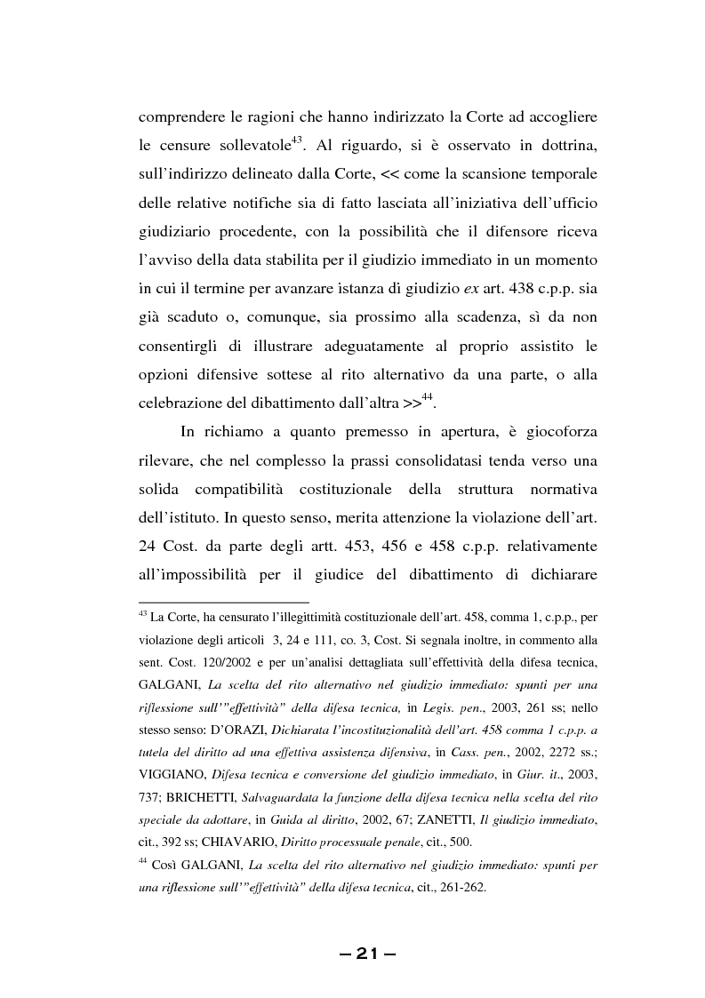 Estratto dalla tesi: Il rito immediato alla luce della riforma del 2008. La poliedricità di un istituto