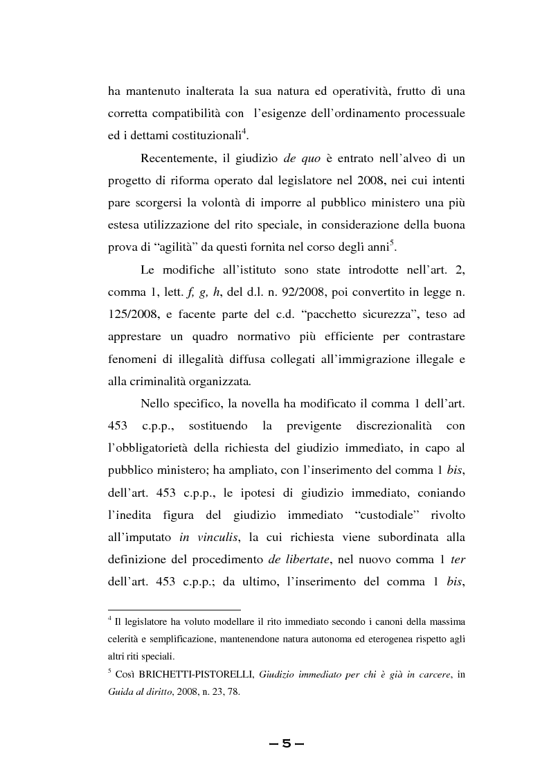 Anteprima della tesi: Il rito immediato alla luce della riforma del 2008. La poliedricità di un istituto, Pagina 2