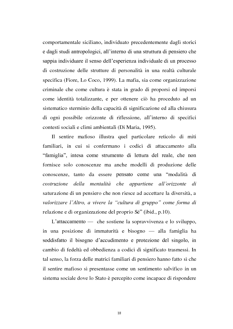 Anteprima della tesi: Il mondo a una dimensione della mafia fratture di un sistema monadico: un contributo di ricerca nell'area sud orientale della Sicilia, Pagina 10