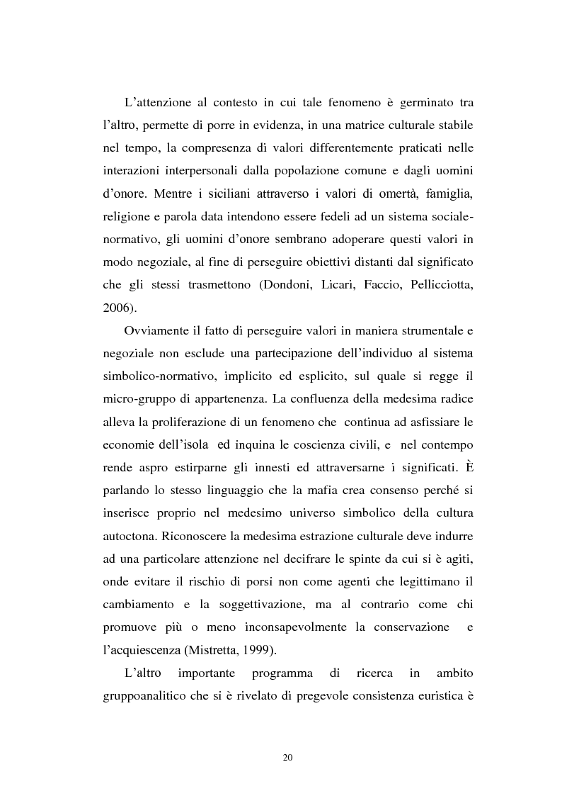 Anteprima della tesi: Il mondo a una dimensione della mafia fratture di un sistema monadico: un contributo di ricerca nell'area sud orientale della Sicilia, Pagina 12